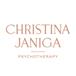 Christina Janiga Psychotherapy Light Logo on White Backgorund