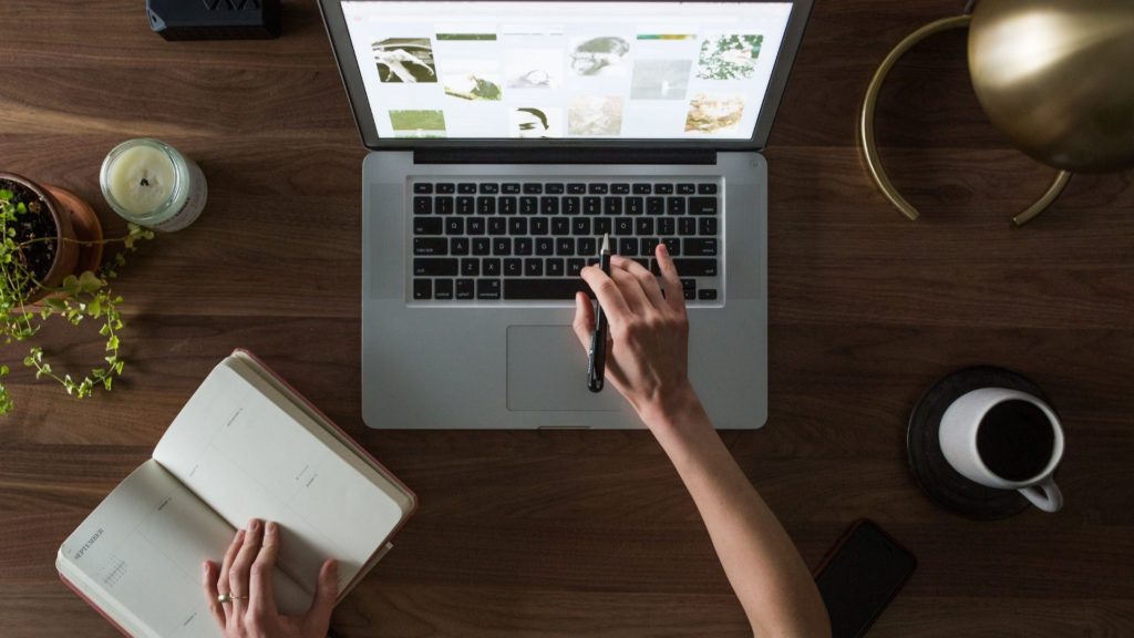 Person scheduling on computer an EMDR therapy session